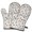 White Christmas Gnome, variant on Cute Oven Mitts,White Christmas Gnome and Light Pattern Oven Mitt 2-Pack Set,Kitchen Gloves for Oven,Heat Resistant Oven Mitts 7.7"x12"