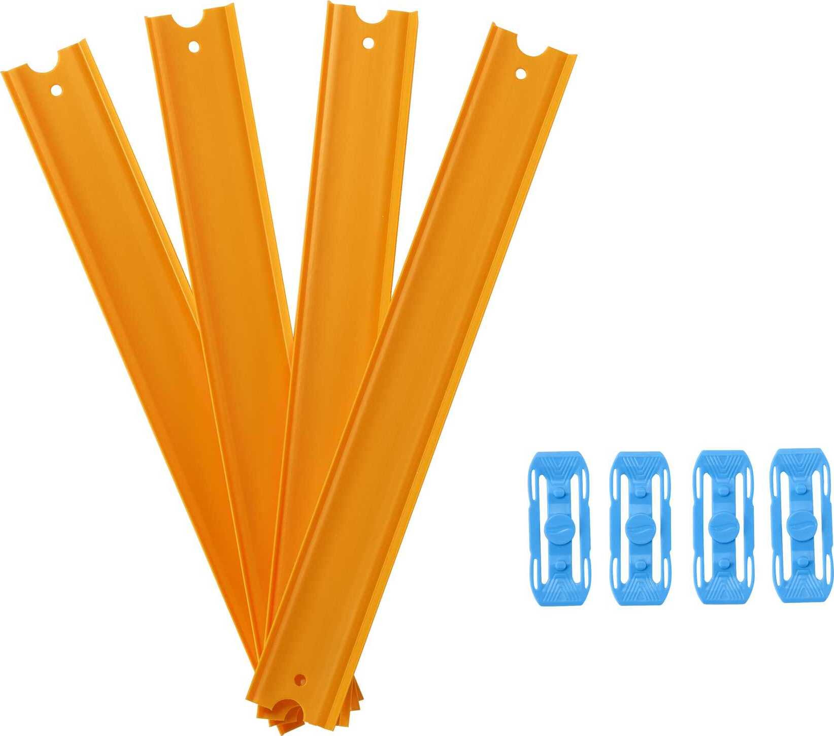 Hot Wheels Track Builder Unlimited Straight Track Pack, 4 Track Connectors & 4 Track Pieces - image 4 of 6