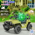 thumbnail image 2 of Farmdex 12 Volt Ride on Toys for Toddlers with Remote Control, Electric Ride on Truck Car w/3 Speeds, Horn,4 LED Lights, 3 Point Safety Belt, Music Player, Green, 2 of 7