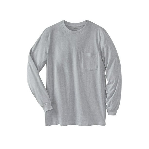 Kingsize Men's Big & Tall ShrinkLess™ Lightweight LongSleeve Crewneck