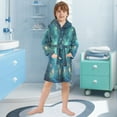thumbnail image 5 of FORMRS Niños Bathrobe Unisex Hooded Robe Soft Plush Pajamas Sleepwear, Size 10-12T, Magical Forest Glowing Lights, 5 of 7
