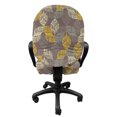 thumbnail image 3 of Leaves Office Chair Slipcover, Ornate Botanical Autumn Elements Monochrome Print, Protective Stretch Decorative Fabric Cover, Standard Size, Mauve Taupe Multicolor, by Ambesonne, 3 of 5