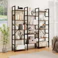 thumbnail image 4 of Gymax 5-tier Industrial Bookshelf Heavy-duty Metal Frame Bookcases w/ 14 Open Shelves, 4 of 10