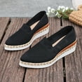 thumbnail image 5 of Black Ladies Slip On Low Shoes Wedge Heel Design Comfortable For Daily Wear And Leisure, 5 of 9