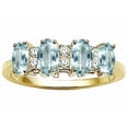 thumbnail image 2 of Tommaso Design� Genuine 4 Stone Aquamarine Ring, 2 of 9