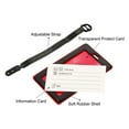 thumbnail image 4 of Equipaje Etiqueta, PVC Identificador Tarjeta Soporte Etiqueta, No Tu Bolsa Patrón Viaje Bolso Etiqueta con Ajustable Correa para Equipaje Maleta, Rojo Paquete de 3, 4 of 5