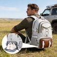 thumbnail image 6 of Spacious Lightweight Outdoor Travel Backpack with Shoe Compartment for Hiking Camping(White-1,52x16x34cm), 6 of 6