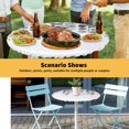 thumbnail image 6 of Elastic Fitted Round Tablecloth, Gray Eucalyptus Leaves Waterproof Stretch Table Cover for 36"-44" Tables, Watercolor Floral Leaf Plants Washable Outdoor Tablecloths for Patio, Picnic, Camping, 6 of 9
