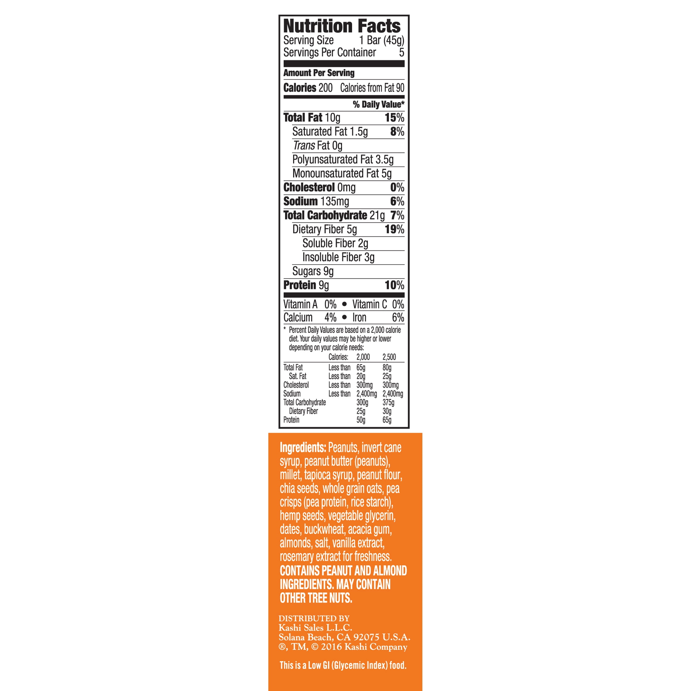 Kashi Go Lean Peanut Er Crunch Nutrition Facts Bios Pics