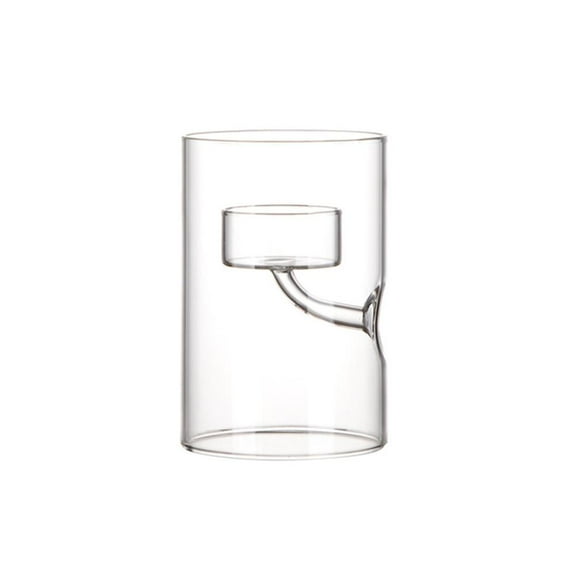 Christmas Savings Clearance! VWRXBZ Christmas Tabletop Decorations European Cylinder Glass Candlestick Oil Lamp Windproof Candlestick Home Furnishings Candlelight Dinner Gift