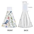 thumbnail image 3 of Haosy 2 Pack Kitchen Wash Cloths with Hanging Loops Absorbent Absorbent Quick Drying Hand Towels, Watercolor Bluebirds and Wildflowers, 3 of 7