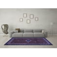 thumbnail image 3 of Ahgly Company Indoor Square Southwestern Blue Country Area Rugs, 4' Square, 3 of 4