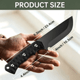 thumbnail image 3 of Plys Camping Knife with Sheath, Full Tang Outdoor Hunting Gear Tactical Fixed Blade Knives with PP Fiber Handle, 4 inch Black Straight Blade, 3 of 7