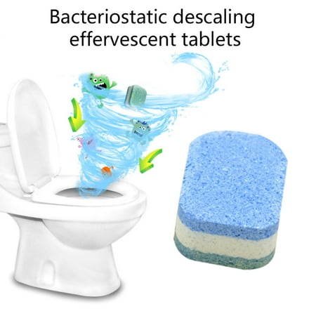 1Pcs Automatic Bleach Toilet Bowl Tank Cleaner Blue Tablets Flush