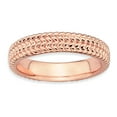 thumbnail image 1 of Bague Plaquée Rose en Argent Sterling Stackable Expressions Taille 7, 1 of 3