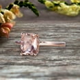 thumbnail image 5 of 10K Rose Gold Cushion Cut Pink Morganite Engagement Ring Solitaire Promise Ring Anniversary Gift Personalized for Brides, 5 of 5