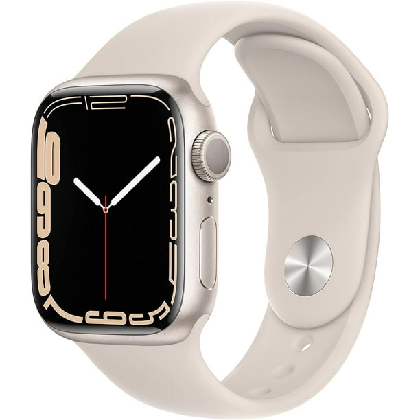 Reacondicionado Apple Watch Series 7 Aluminum 41mm A2473 (GPS Only, No Cellular) Luz de Estrella (Grado A)