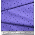 thumbnail image 3 of Soimoi Purple Cotton Duck Fabric Black Sketch Floral Print Fabric by Yard 42 Inch Wide, 3 of 3