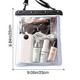 thumbnail image 4 of maskred Waterproof Shoulder Bag Swimming Beach Water Phone Transparent Toiletry Pouch white, 4 of 6
