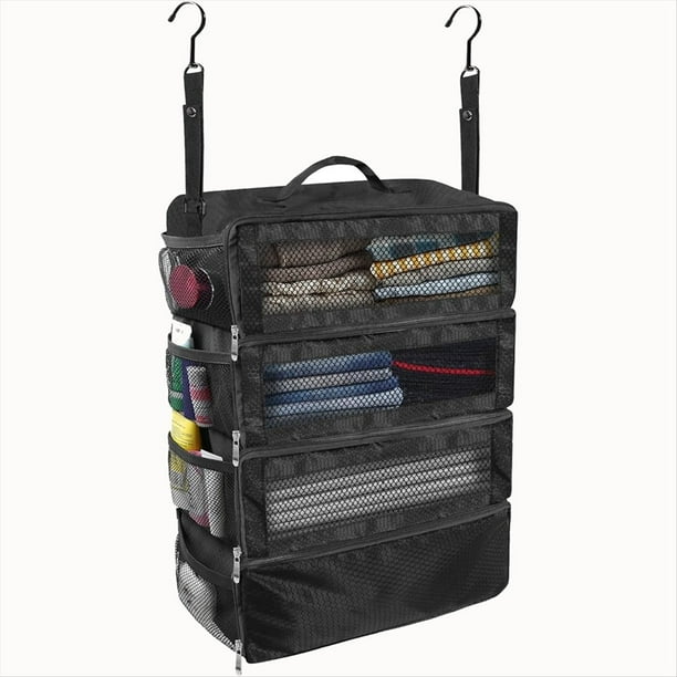 Organizadores de Ropa y Maletas Impermeables, Ideales para Viajeros y Estudiantes, Color Negro.