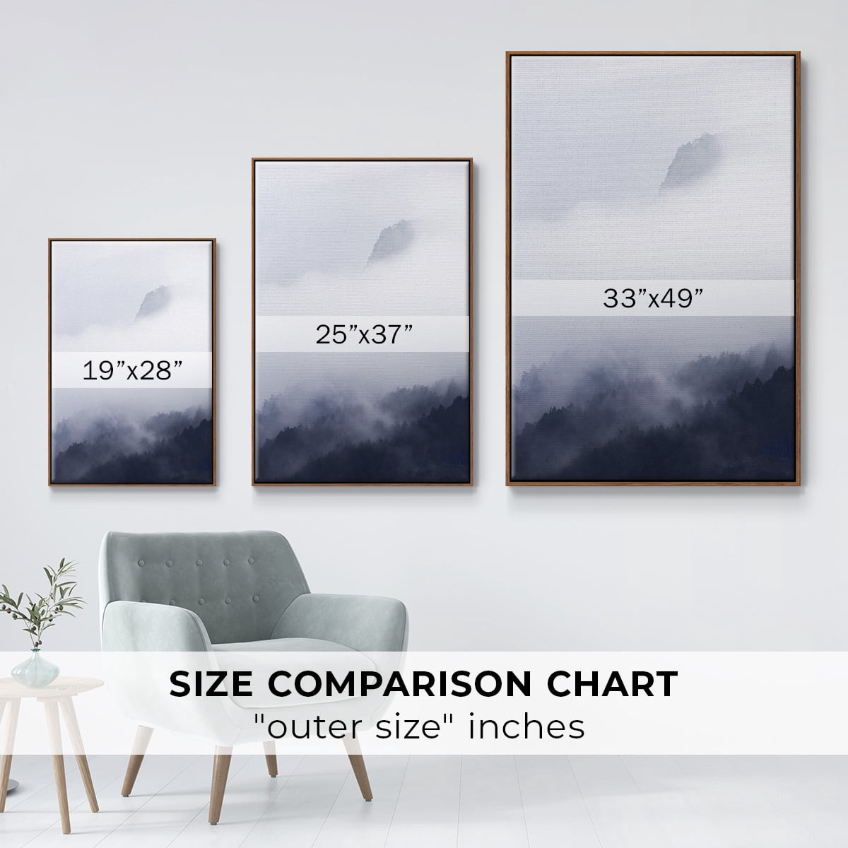 Above the Clouds Framed Premium Gallery Wrapped Canvas - Ready to Hang