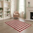 thumbnail image 2 of ODIKA 4'x6' Washable Area Rug Pet Friendly, Non-Shedding Plaid Checkered Checked Tartan Vintage Farmhouse Gingham Squares for Bedroom, Reading Nook, 2 of 7