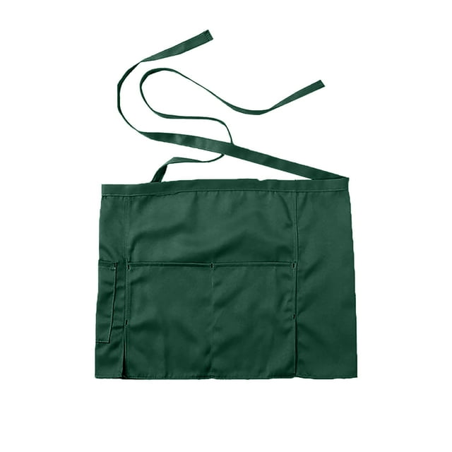 Mashaouyo Clearance Apron Sleeve Short Waist Apron Waiter Bread Of Various Colors Check Short Apron Kitchen