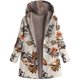 thumbnail image 1 of Xishao Chaqueta de manga larga con capucha para mujer, con estampado floral, informal, de gran tamaño, con bolsillos Xishao ropa, 1 of 2