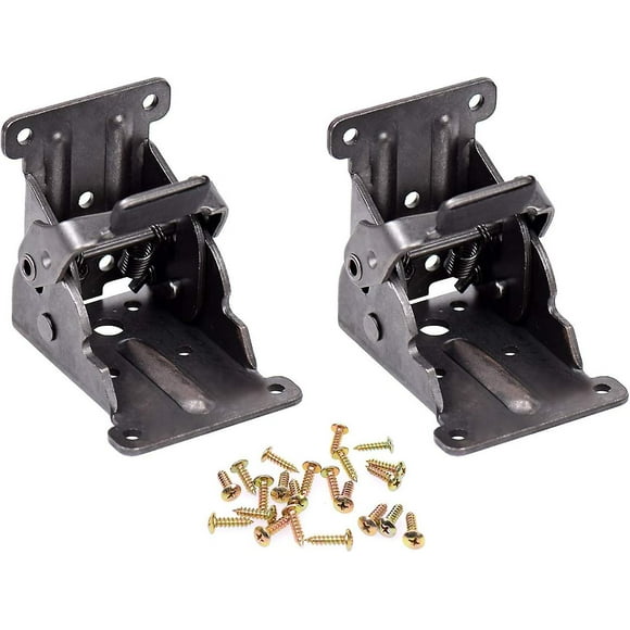 2pcs Self Locking Hinges, Folding Bracket Leg Fittings, Corner Brace for Folding Legs Folding Workbench, with Screws