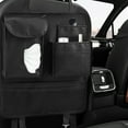 thumbnail image 4 of OUNONA Black Back Seat Car Organizer PU Material Seat Back Storage Bag with Easy Secure Installation, 4 of 7