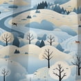 thumbnail image 4 of Designart "Winter's Tale In Scandinavian Scenery" Floral Blackout Curtain Single Panel, 4 of 4