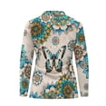 thumbnail image 3 of Uorisanigo Mandala Butterfly Women's Long Sleeve Golf Shirt Versatile Fashion Hiking Running Workout Tops with Zipper Casual Outing Wear for Workout Sports, 3 of 7