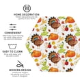 thumbnail image 3 of Lsque Thanksgiving Turkey Pattern 4" Drink Coasters Set of 4, PVC Leather Absorbent Coasters, Table Coaster Set Decorative Coffee Cup Coasters Housewarming Gift -Hexagon, 3 of 6