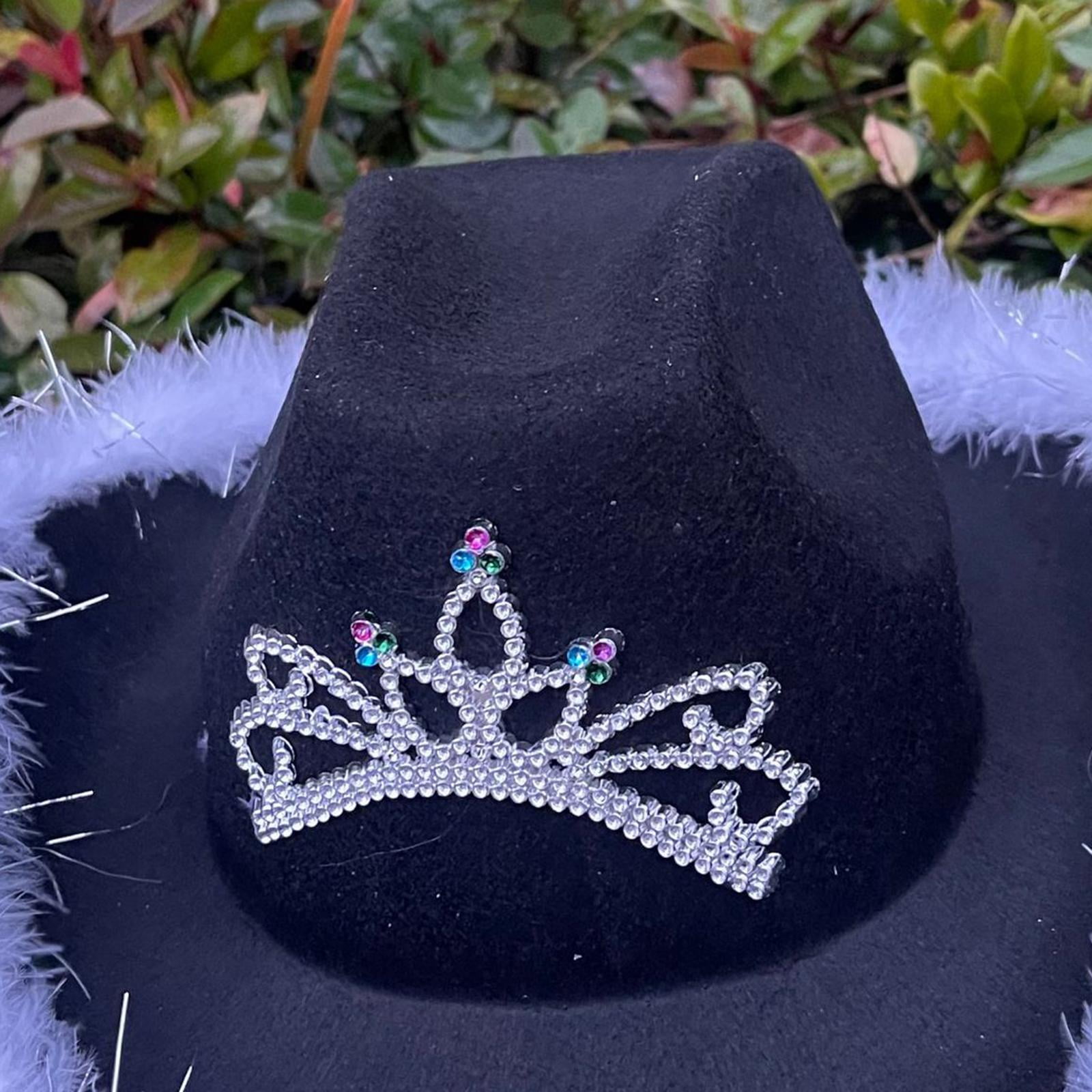 Sequin Cowgirl Cowboy Hat - Sparkly Tiara Crown Denim Kids main image 3