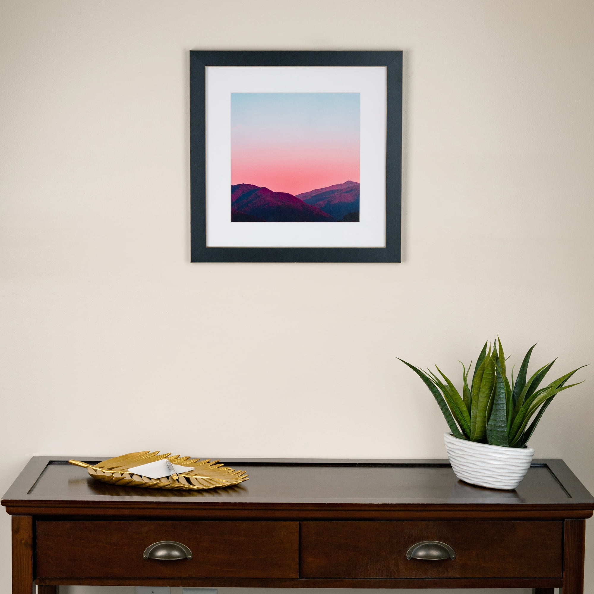 ArtToFrames 16" x 24" Raw Edge Black Picture Frame, 16x24 inch Black MDF Poster Frame (WOM-4460)