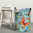 thumbnail image 6 of Naloa Retro Seamless Flying Butterflies Large Laundry Basket Waterproof Round Collapsible Storage bin with Handles for Hamper Kids Room,Toy StorageSmall, 6 of 6