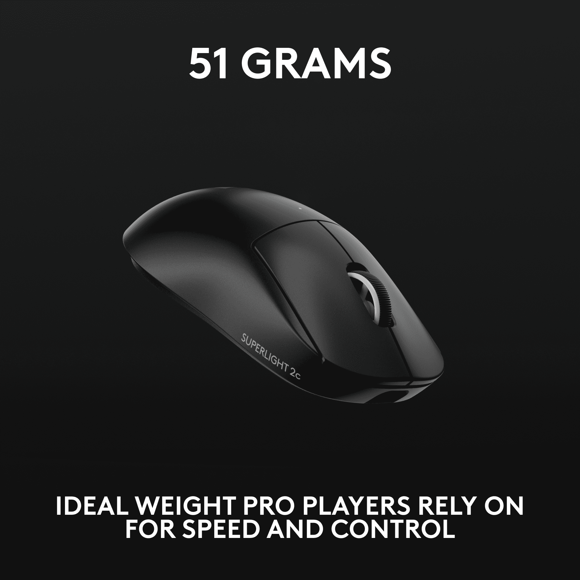 Logitech G PRO X SUPERLIGHT 2c wireless gaming mouse, 51 g pro