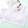 thumbnail image 2 of Girls' Cotton Cami Crop Training Bra, Breathable Kids Sport Bralette, 2 of 3