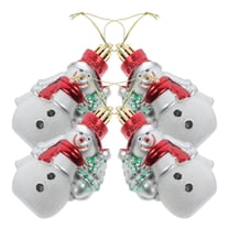 Masteelf 4pcs Christmas Themed Tree Decoration Snowman Hanging Ornament Christmas Tree Pendant