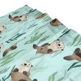 thumbnail image 3 of Yayeee Shower Curtain with Hooks 72"x72" Waterproof Fabric Bathroom Hanging Decor, Green Otters Pattern, 3 of 5