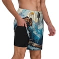 thumbnail image 2 of Fotbe Iceberg Bald Eagle Men’s Swim Trunks Quick Dry Swim Shorts Board Shorts with Mesh Lining-Medium, 2 of 9