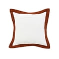 thumbnail image 5 of 20" X 20" White And Cinnamon 100% Cotton Geometric Zippered Pillow, 5 of 5