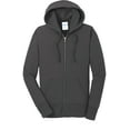thumbnail image 5 of Port & Company Ladies Core Fleece Full Zip Hooded Sweatshirt-3XL (Charcoal), 5 of 6