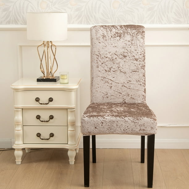 Rosnek Velvet Dining Chair Covers Stretch Chair Covers Soft Stretch