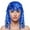 Blue, variant on MEICHEN Colorful PET Fringe Wig Sparkling Festival Headpiece for Cheerleaders Sports Fans and Summer Fall Fashion Essentials Accessories