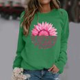thumbnail image 1 of EQWLJWE Chandails en Molleton Roses pour Femmes Ruban Rose Sensibilisation au Cancer du Sein Chemise Mode Graphique Blouse Chemise Décontractée Manches Longues Col Rond Chandail Tops Pulls d'Automne pour Femmes, 1 of 5