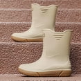 thumbnail image 5 of Wensltd Mid Calf Rain Boots for Men Solid Color Waterproof Rubber Shoes for Outdoor Short Tube Work Shoes, 5 of 9