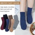 thumbnail image 4 of Fuzzy Slipper Socks 6 Pairs Soft Fluffy Cozy Winter Warm Fuzzy Crew Socks Winter Comfy Microfiber Socks Fluffy Socks for Women Winter Sleeping Socks, 4 of 7