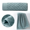 thumbnail image 2 of Cozeii Bath Towel, Cotton Wash Towel, Soft Absorbent Quick Dry Bathroom Towel, Solid Color Hand Face Towel for Shower, Gym, Travel, Guest Bathroom, 13.4x29.1 Inch, Green, 2 of 5