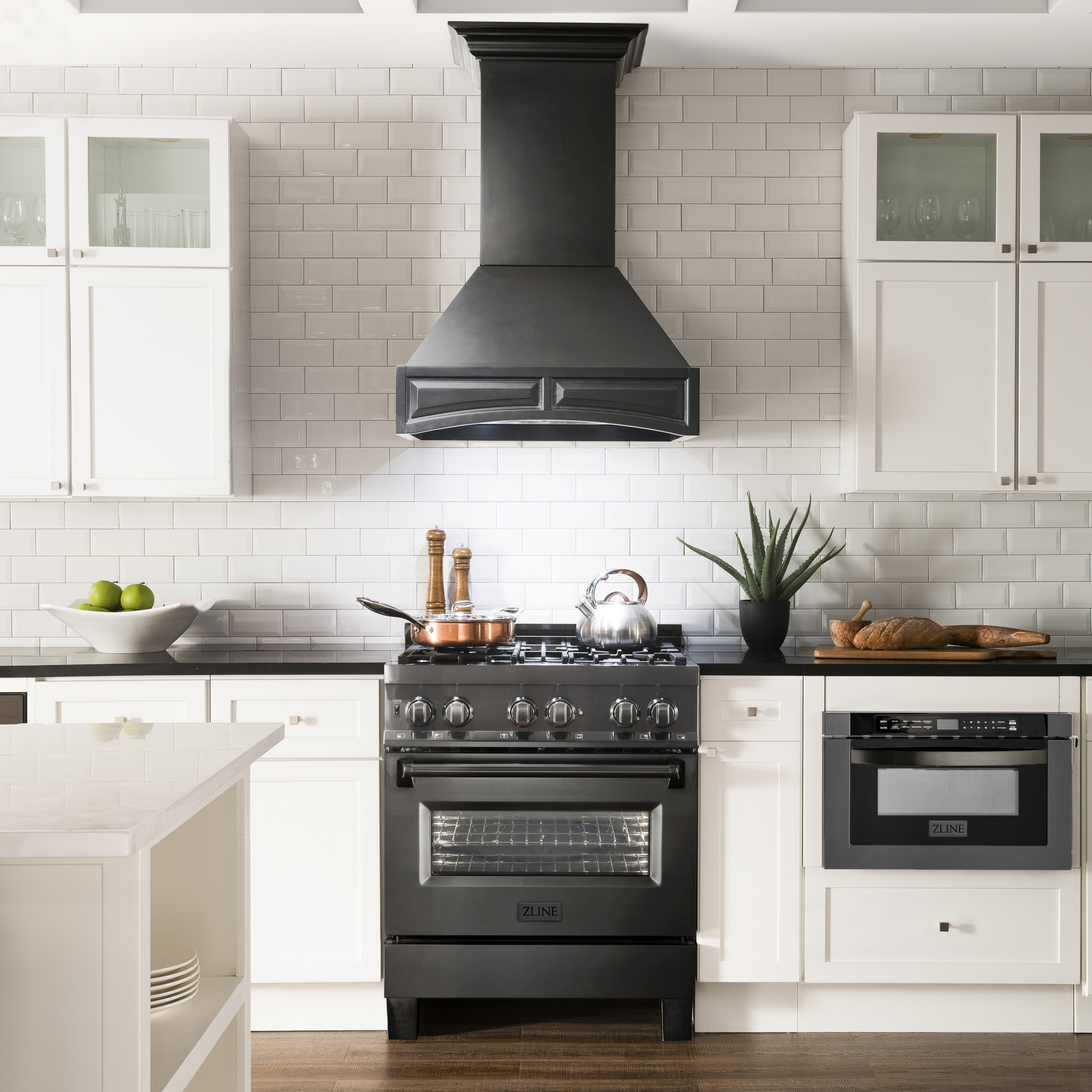 ZLINE 36 in. Wooden Wall Mount Range Hood in White - Includes Remote Motor